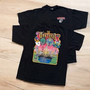 The Grateful Dead Euro Tour 2024 Tee Shirt Black Terpmates Shaka Wear Heavy 2XL